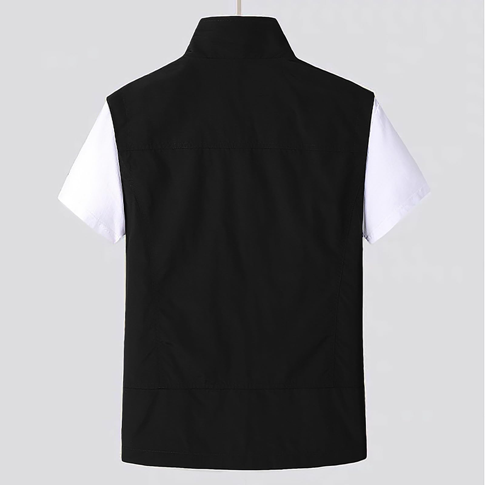 Generisch Gilet da lavoro da uomo, estivo, giallo, rosso, trapuntato
