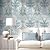 LXCREAT Blue Floral Wallpaper Peel and Stick Vintage Tulip Contact Paper Boho Wall Paper Flower Textured Removable Vinyl Self Adhesive Waterproof for Bedroom Renter Friendly Decor 17.5 in X 393.7in
