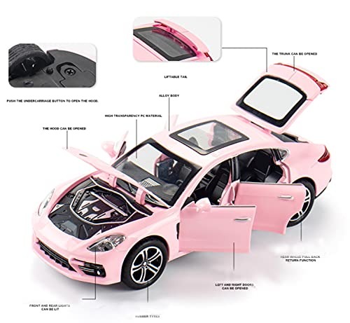 Image of Magicwand 1:32 Scale Die-Cast Metal Panamera Car【Colors as Per Stock】 with 6 Openable Doors and Pull Back Action,Blinking Headlights & Tail Lights 【Pack of 1】