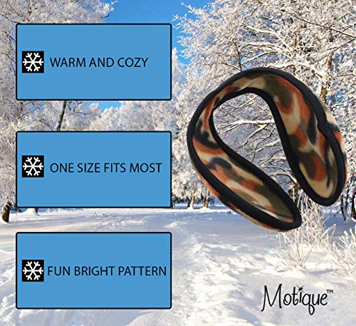 Motique Accessories Small Camo Adjustable Fleece Earmuffs For Women and Big Kids4