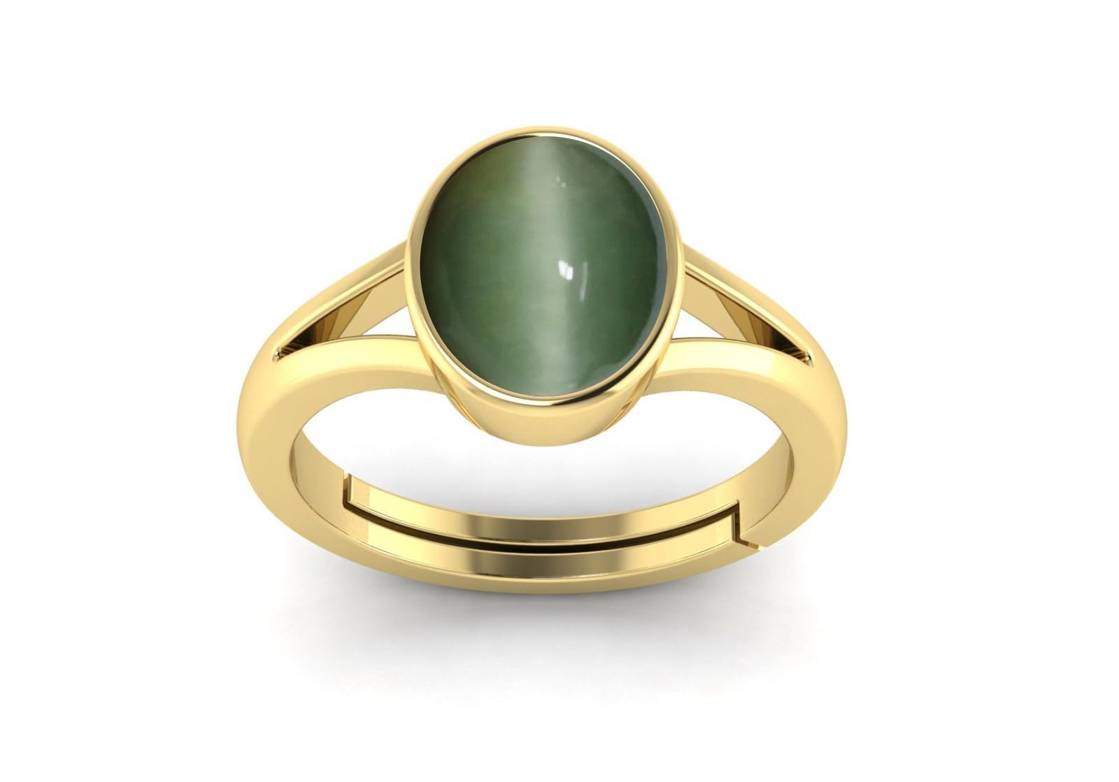 pranjal gems 14.25 Ratti 13.60 Carat Cat’s Eye Ring Lehsunia Ketu Stone Cats Eye Original Natural Oval Silver Plated Ring Cat’s Eye Precious Astrological Stone Adjustable Ring Size 16-34-picture-13