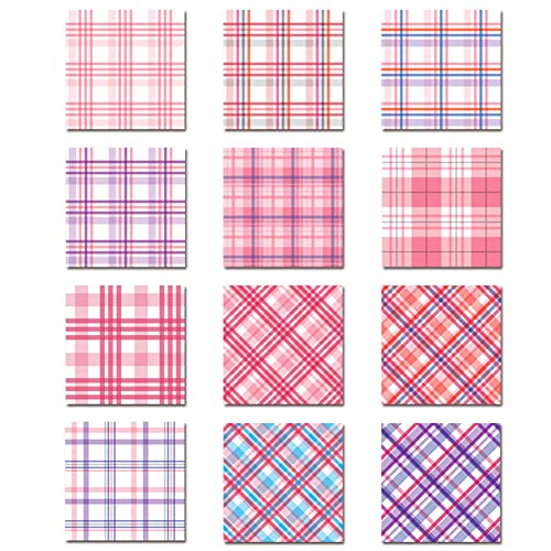 24 Sheets 6"X6" Plaid Decorative Craft Paper Pad,12 Designs Single-Sided Journaling Scrapbooking Supplies For Card Making Scrapbook Photo Album Decor #TOP4