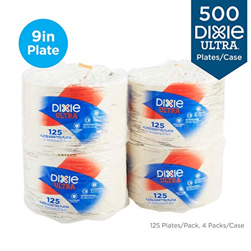Dixie Ultra 8.5"Heavy-Weight Paper Plates By Gp Pro (Georgia-Pacific), Pathways, Sxp9Path, 500 Count (125 Plates Per Pack, 4 Packs Per Case) #TOP2