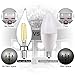Boncoo E12 Candelabra LED Bulbs Dimmable 60W Equivalent LED Chandelier Light Bulbs 6W Daylight White 5000K 550LM CA11 Flame Tip Vintage LED Filament Candle Bulb with Decorative Candelabra Base 6 Packs