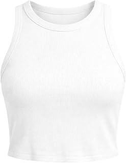 Women's Sleeveless Crop Top, Black Ribbed Tank Top, Summer Casual Fitted Free Size Price In India