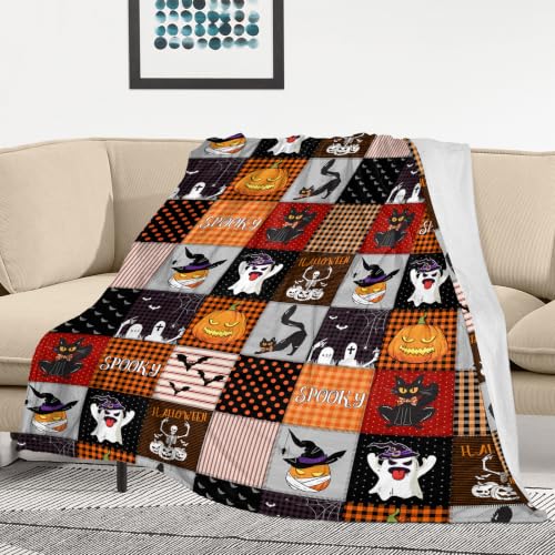 Image of Halloween Throw Blanket, Fall Decorations for Home, 40x60inches