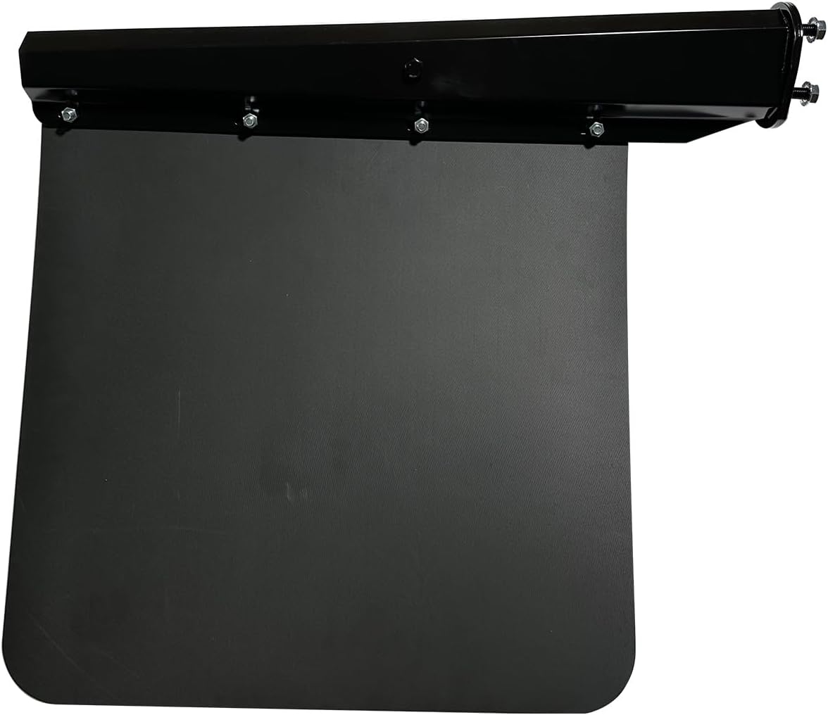 Pair Semi Truck Straight Spring Loaded Mud Flap Hanger & Universal Truck Trailer Mud Flap 24"x30",1-1/8" 1.125" Bolt Spacing, Heavy Duty HD Mudflap, Black, Right & Left Side