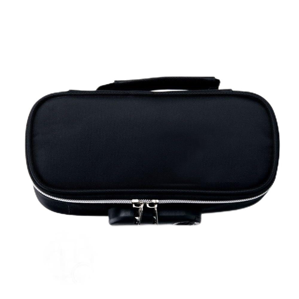 Vctitil Waterproof Pencil Case with Password Lock, 4 Layers Large Capacity Pencil Pouch with Handle for Artist Painter, Zipper Pencil Bag, Soft Organizer Pen Box(Black)