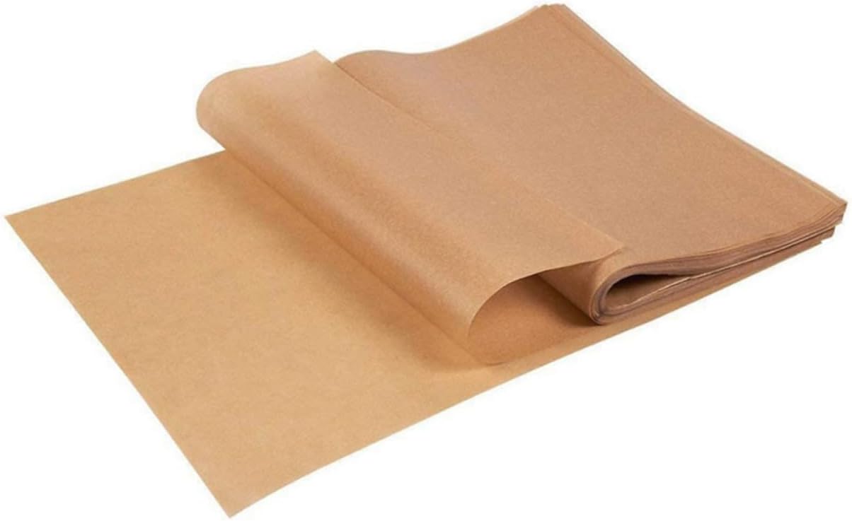 200Pcs Non Stick Baking Paper Oil Fryer Paper High Temperature Resistance for Cakes Desserts Barbecue and Steaming Unbleached Safe for Cooking