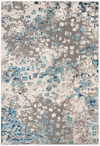 Safavieh Modern Chic Indoor Woven Rectangle Area Rug, Madison Collection, MAD425, in Grey/Blue - Image 3
