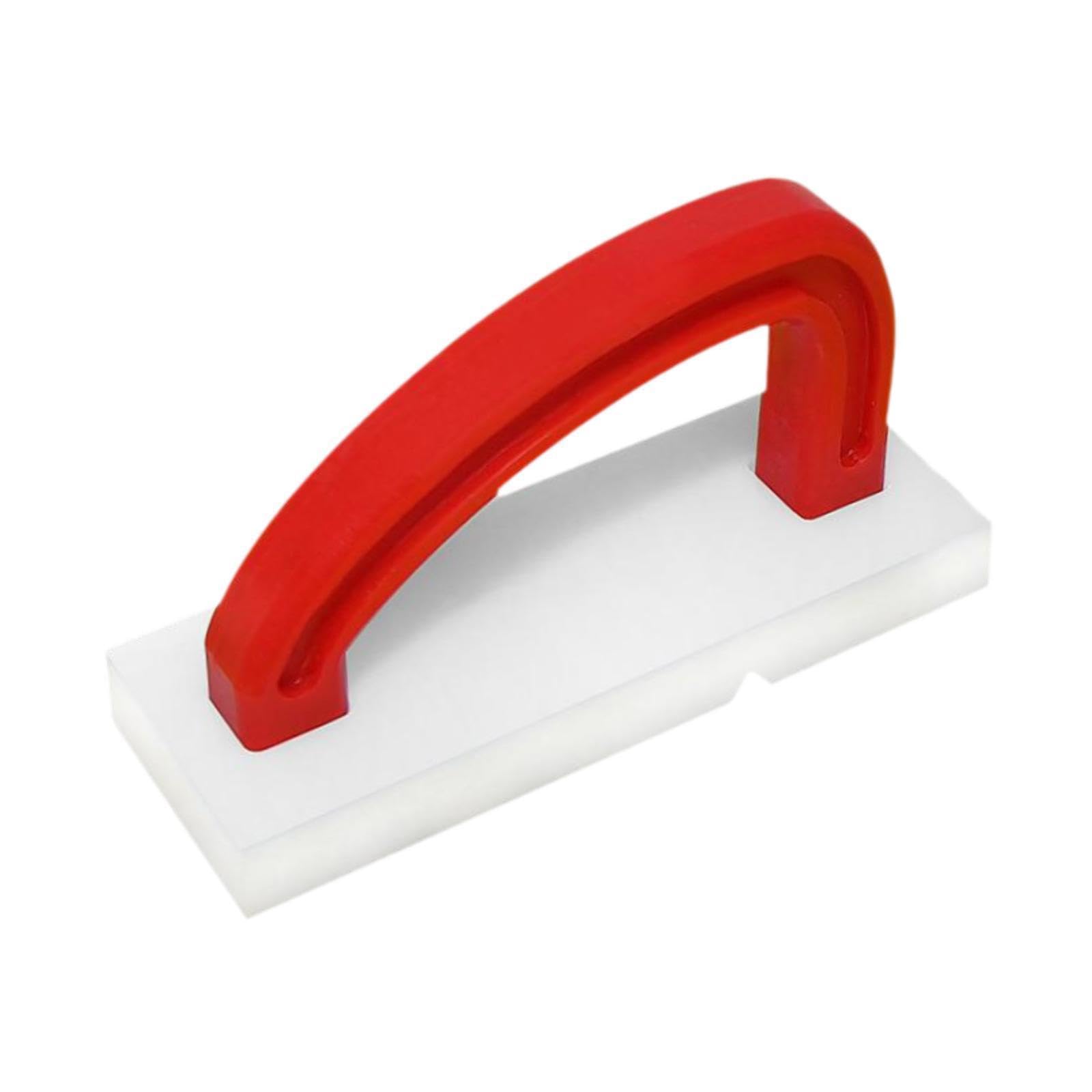 Raspador de tablas de cortar de acero inoxidable en color rojo de 17x6x9cm