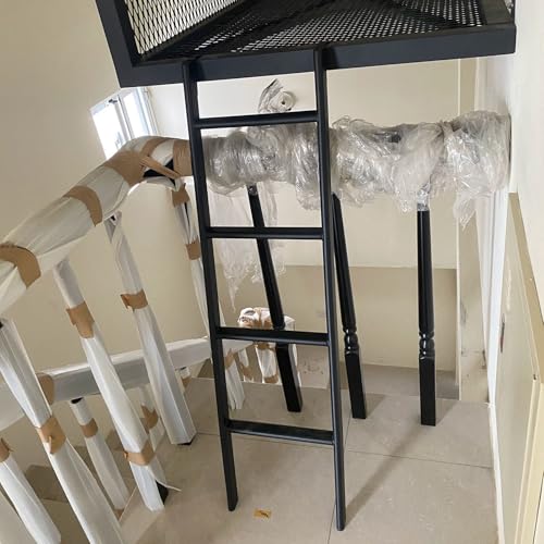 Escalera Cama Litera 59 61 63 65 67 Pulgadas De Alto Escalera De Litera Solo Metal Escalera Para Camas Gemelas Auto Colgante Con Ganchos Ajustables Para El Hogar Dormitorio Apartamentos, Carga 330 LBS