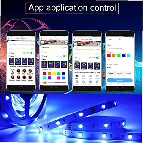 TV LED-achtergrondverlichting, draadloze tv LED-stripverlichting voor tv met Bluetooth 60 LED's Romote Control RGB… - Image 8
