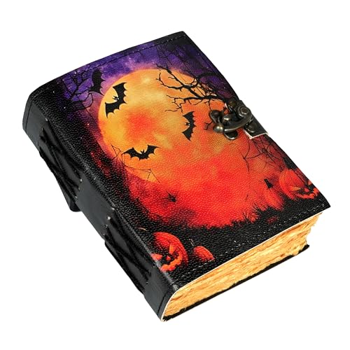 Journal d'Halloween en cuir vintage, cadeau gothique unique