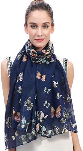 MEISH Vlinder Print Sjaal Lichtgewicht Oversized Sjaal Cape