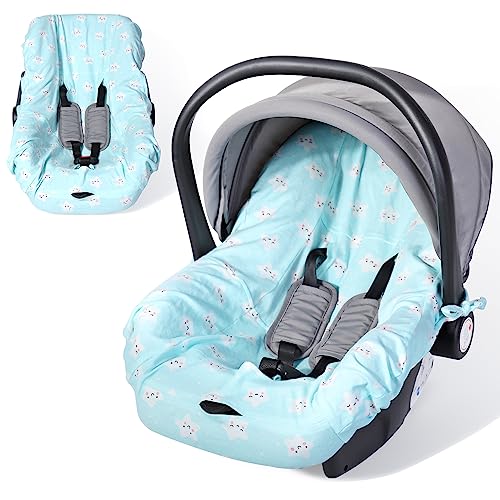 Orzbow Housse Siege Auto Bebe pour Cosy (Maxi COSI,Bebe Confort,Cybex etc.),Protection de Siège Auto Été avec 100% de Coton,Respirant et Lavable en Machine...