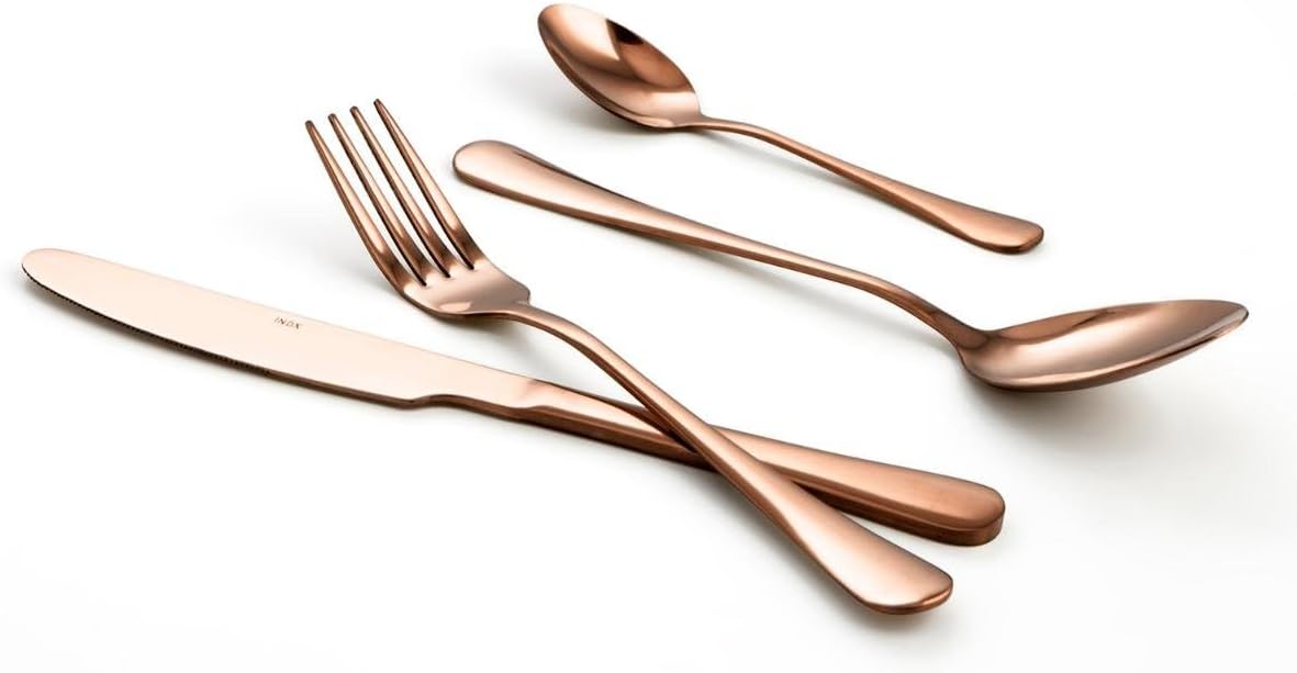Quid Celebrart Set of 24 Stainless Steel Cutlery 26 cm-2 mm Copper