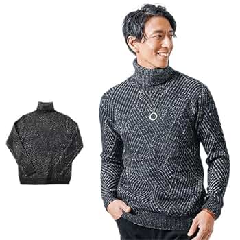 DECEMBERMAY ジグザグストライプ タートルネックニット DECEMBERMAY ジグザグストライプ タートルネックニット