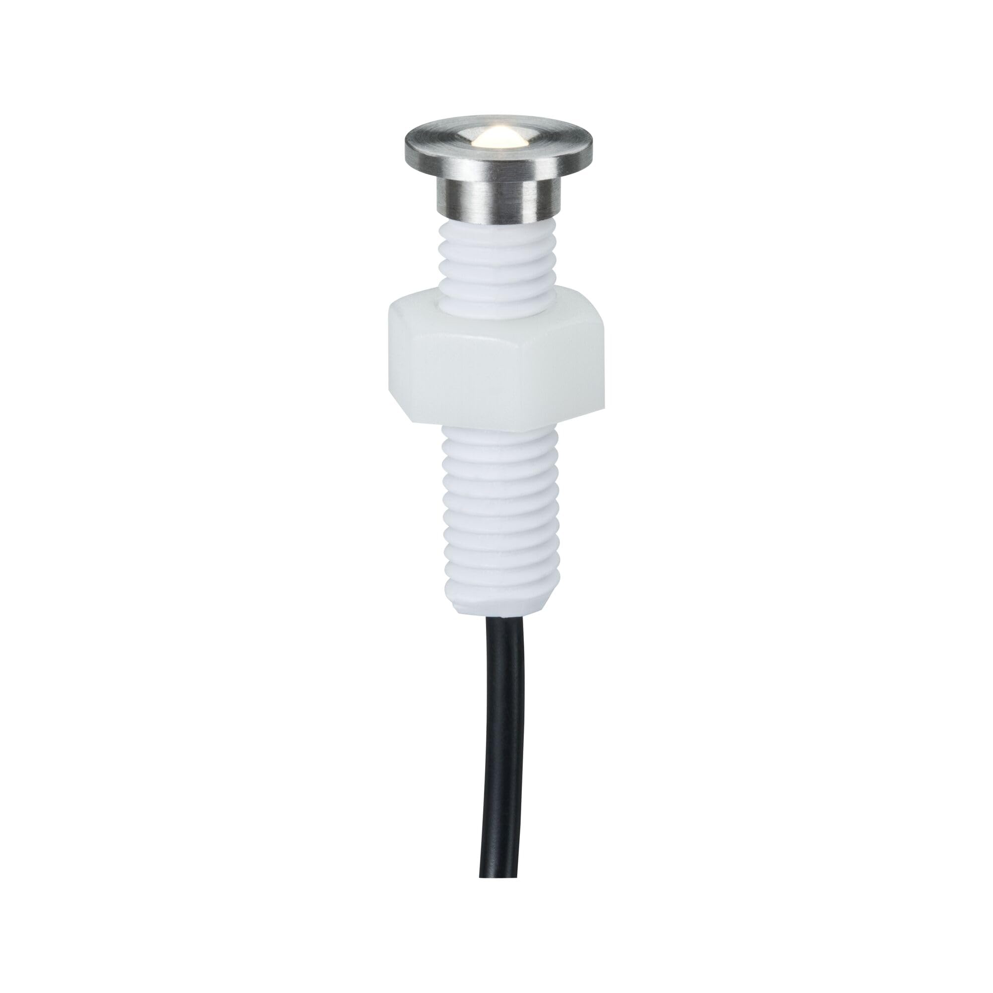 Paulmann 93695 Outdoor Plug&Shine Kit encastrés extérieur MicroPen II, 5x0,22W, (incl. driver), IP67, 3000K, Acier inoxydable argent 4,6 x 1,5 x 4,6 cm