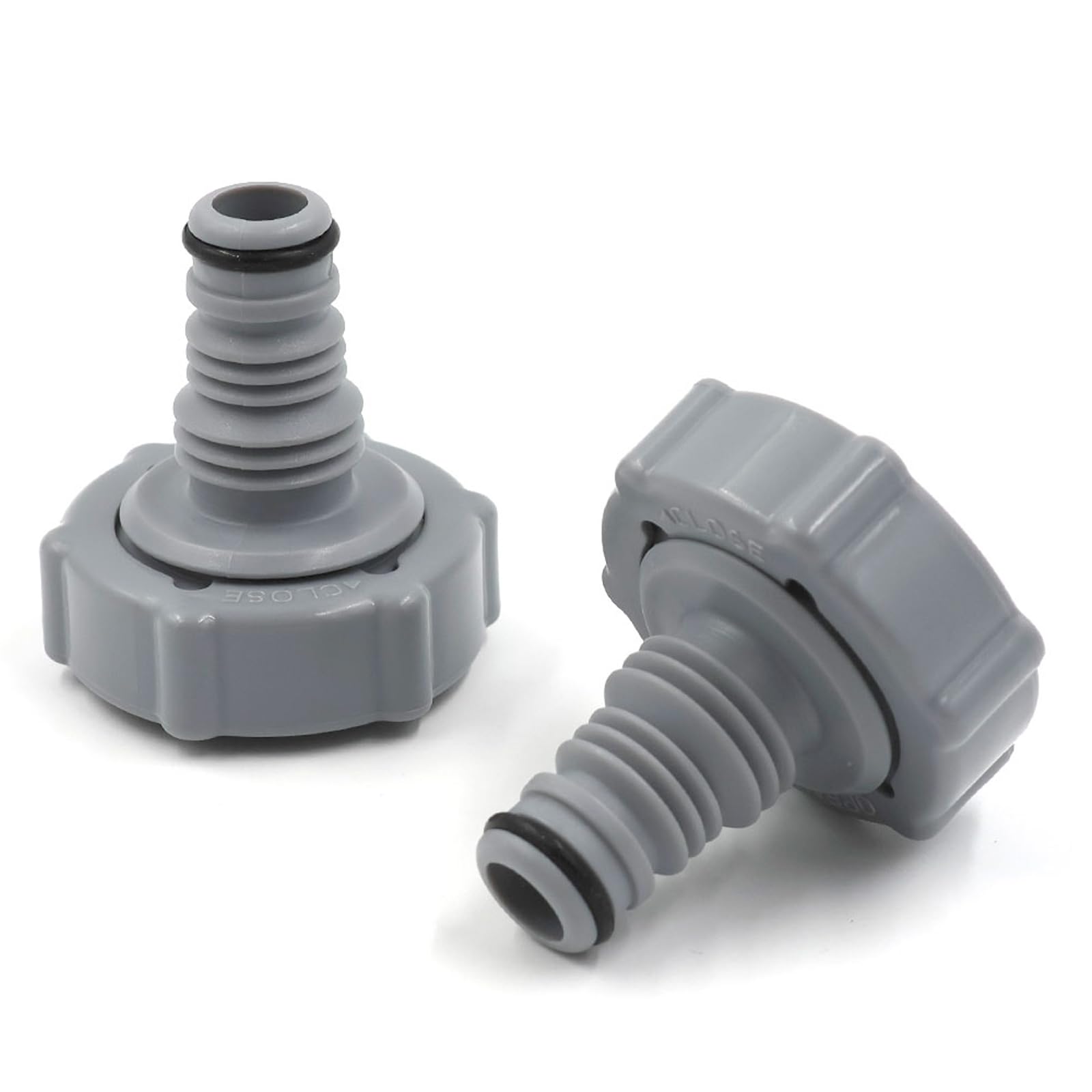 Anhoer 2Pcs Swimming Pool Vacuum Hose Adapter 32mm Drain Valve Drainage Adapter Grey for P6H1419 Pool Drainage and Water Pipe Connections