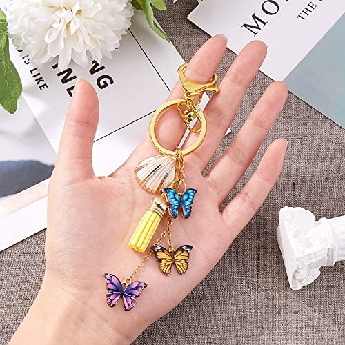 Cogcharger 24 Pcs Alloy Butterfly Pendants Enamel Butterfly Charms Pendant Printed Alloy Pendants Light Gold For Jewelry Making Crafts #TOP4