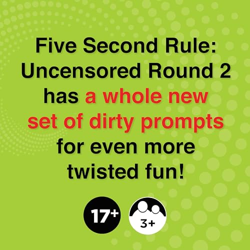 Image of 5 Second Rule Uncensored Card Games for Adults - Adult Card Games for Game Night, Travel, Funny Adult Card Game & Icebreaker, Game Nights, Think Fast and Shout Out Answers, Ages 17+
