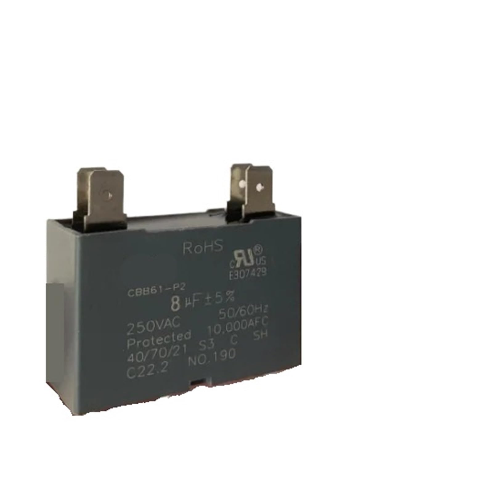1 Pcs 8uF 250V CBB61 Motor Run Capacitor Ceiling Motor Fan Start Exhaust Ventilating Air Conditioner Capacitor 250VAC 8mf 8mfd