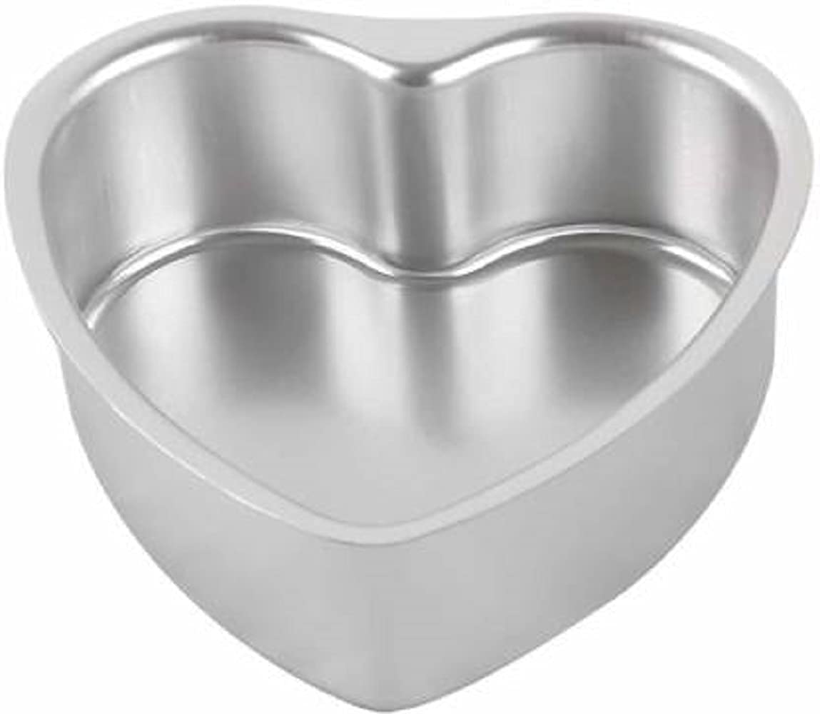 Kombuis kitchenware® Aluminium Heart Shape Cake Mould for Bread Baking Pan Tray for Microwave Oven Cookie Cake Moulds