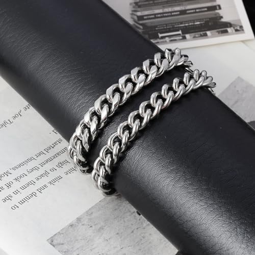 Set de 4 pulseras de cuero punk con tachuelas para hombre mujer miniatura 4