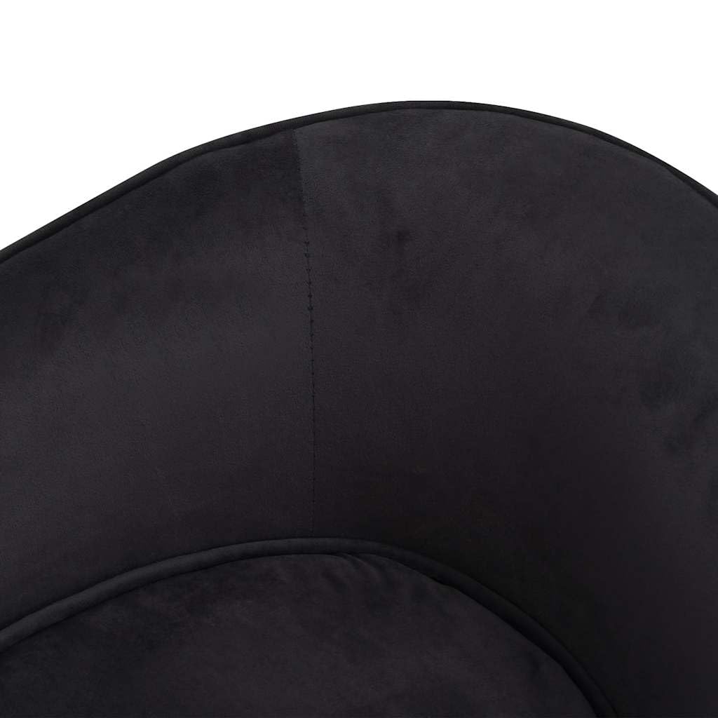 vidaXL Sofá para Perros Felpa y Cuero sintético Negro 69x49x40 cm