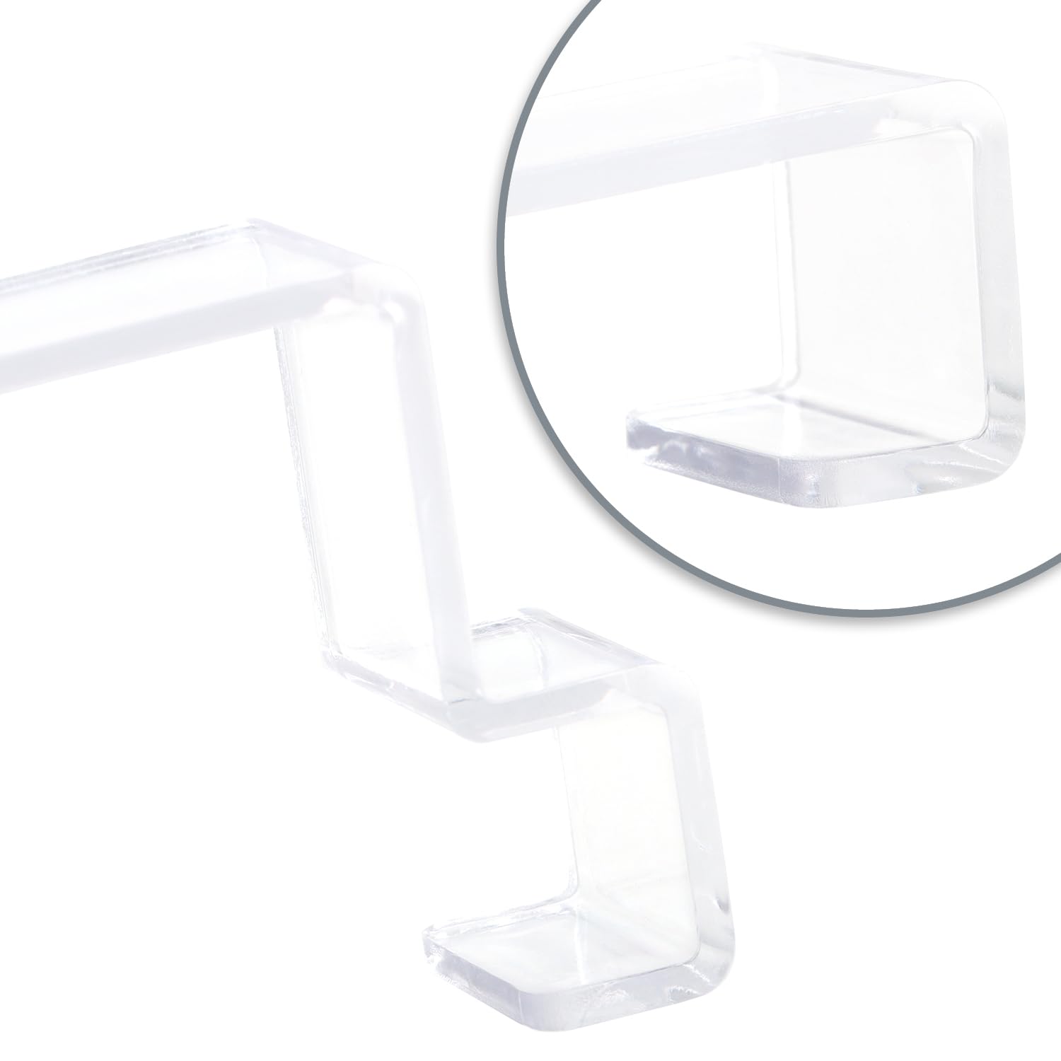 Ganci Porta In Plastica Trasparente Com-four® - Set 2 Misure Per Ghirlande E Decorazioni - Interno/Esterno - Foto 7