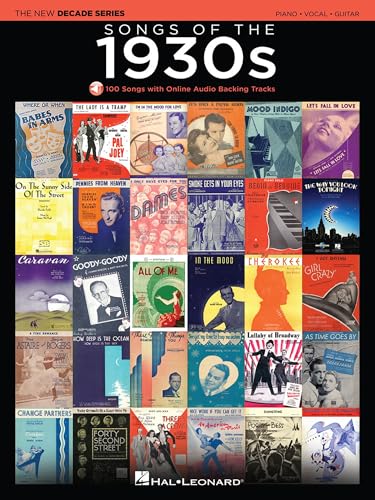 Songs of the 1930s: The New Decade Series with Online Play-Along Backing Tracks | Piano Vocal Guitar...