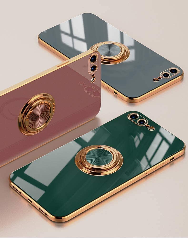 Eyzutak Electroplated Magnetic Ring Holder Case 360 Degree With