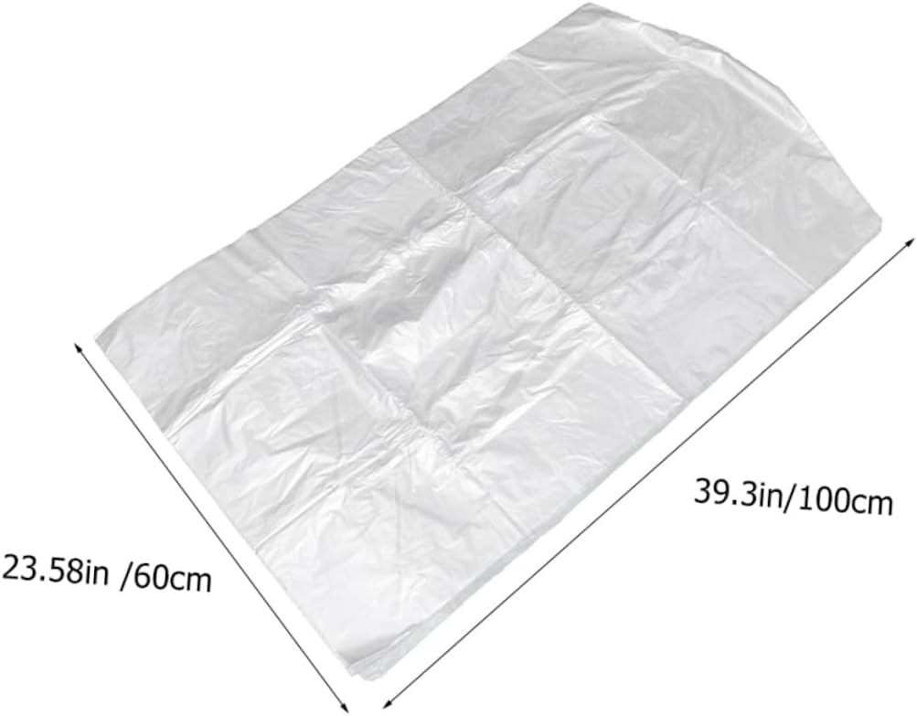 PRETYZOOM 20pcs Garment Bag Dry Cleaning Travel Storage Covers Light Weight Folding Easy to Store for Winter Coats Suits Dresses