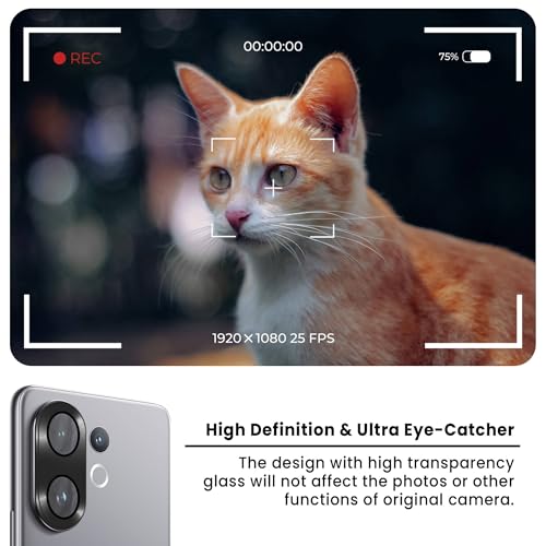Image of ArmourPro Camera Lens Protection Compatible with Vivo V60 (6.67 Inches) With Edge To Edge Camera Protection Coverage| Black, Pack of 1