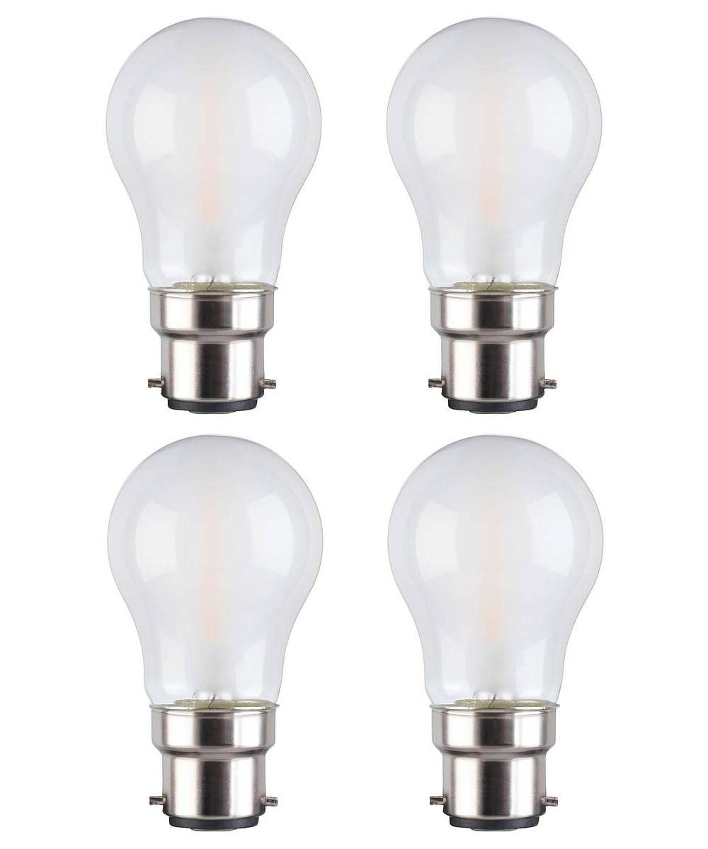 Simpa White Led Filament 4.2W Warm 470Lm Dimmable Mini Globe Lightbulb - B22 / Bc Bayonet - Set Of 4 Bulbs