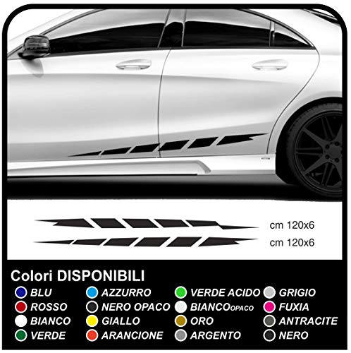 Autocollants latéraux pour voitures rouge design graphique look sport pour les trajets du quotidien