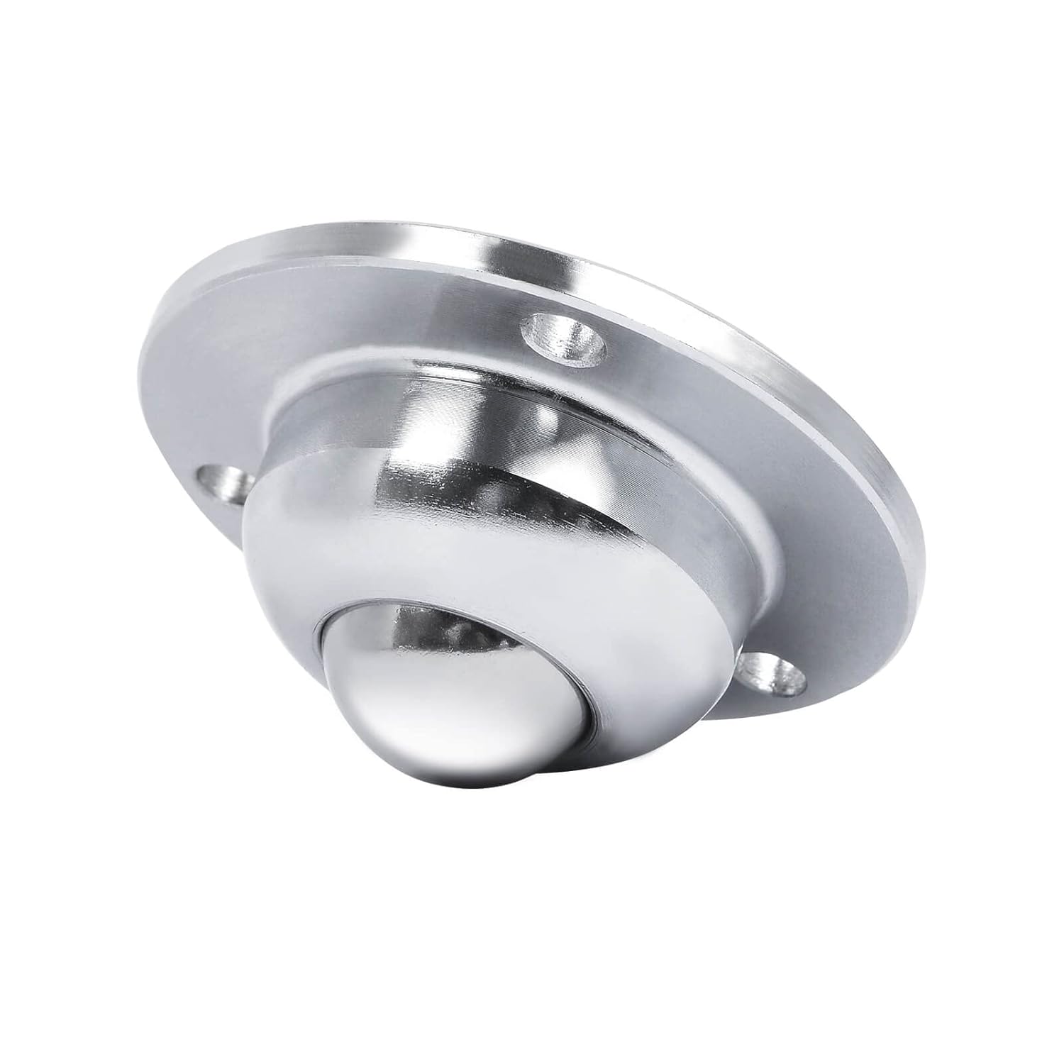 Roller Ball Transfer Bearing Caster - Flange Mounted Unit for Transmission Equipment Conveyor 1 Inch 3 Hole Universal Rotation Roller Bearing Steel & Carbon Steel,1160 Lbs Total Load Capacity Set of 4