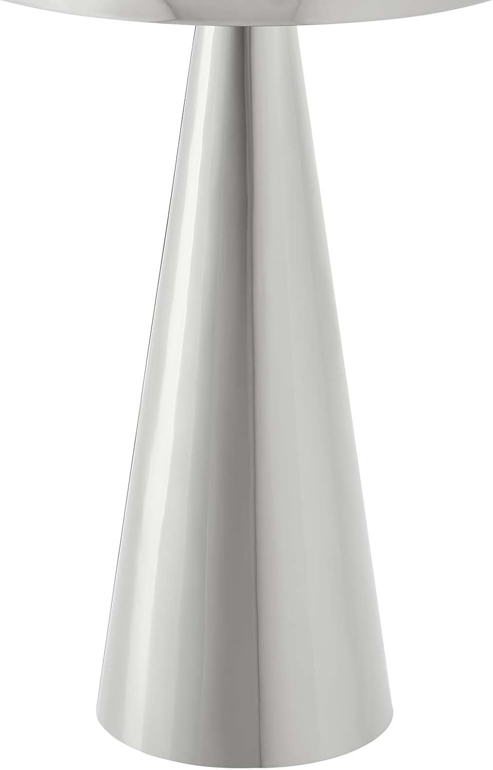 Nickel Round Metal Pedestal Side Table with Storage