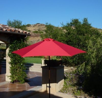 Formosa Covers Replacement Umbrella Canopy for 9ft 8 Ribs Red (CANOPY ONLY)