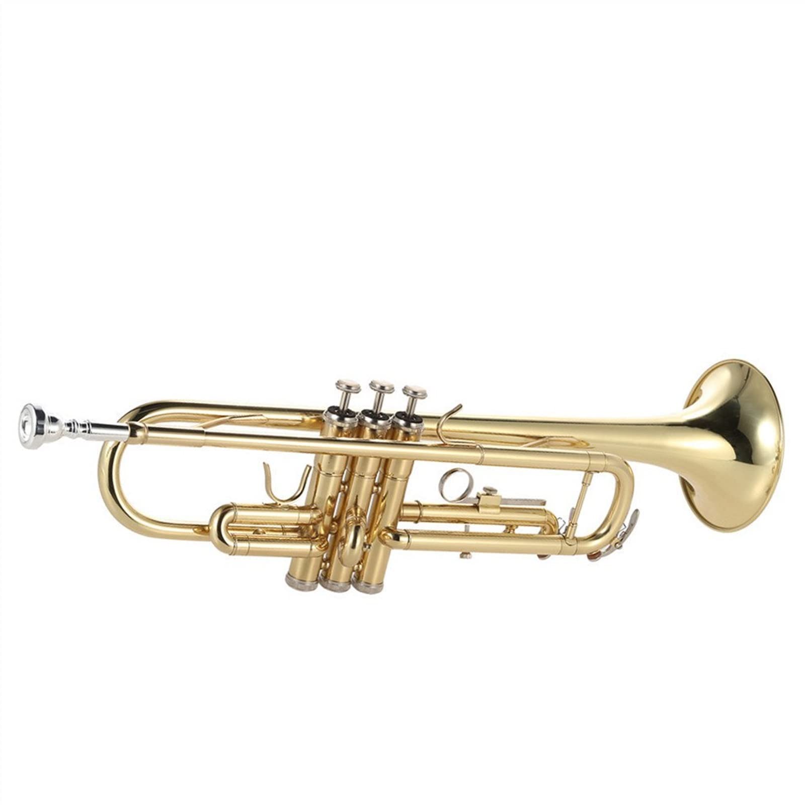 Trompetas para Estudiantes Principiantes Trompeta Musical BB B Trompeta Plana De Latón Instrumento Musical Accesorios para Instrumentos De Trompeta
