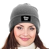 WEEDKEYCAT Thug Life Beanie Hat Warm Knit Skull Cap For Men Women Charcoal-style1
