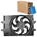 PHILTOP 621456 Radiator Cooling Fan Assembly, Compatible with 2010-2017 Equinox/Terrain 2.4L, Replace # 621456, 20879994, 25952782, 25952785, 25952813
