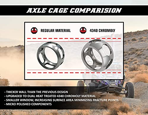 Demon Powersports Rear Right Heavy Duty Axle For (2006-21) Can Am Outlander/Renegade, Made Up Of 4340 Chromoly Steel, In Dual Heat Treated High Strength, Wider Angles & Molybdenum Grease Precision #TOP3