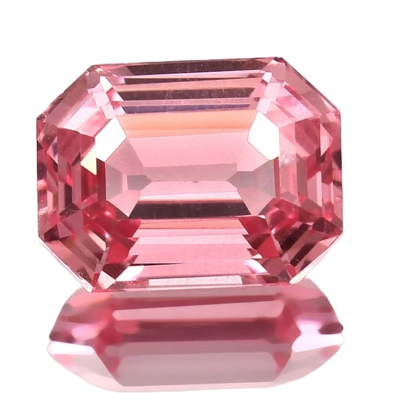 Saphir naturel Padparadscha rectangulaire 12x9mm, une gemme rare d'exception