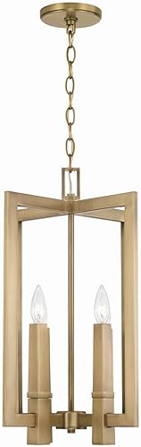 Miniatura 2 de Capital Lighting 549641AD Blake - Lámpara industrial moderna con velas escultóricas para vestíbulo, 4 luces, 240 vatios en total, 22 pulgadas de