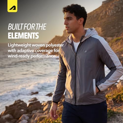 Image of Boldfit Men's Polyester Standard Length Windcheater Jacket, Lightweight & Wind-Resistant with Reflective Bike Jacket, Relaxed Fit-Stylish Windbreaker for Outdoor & Biking