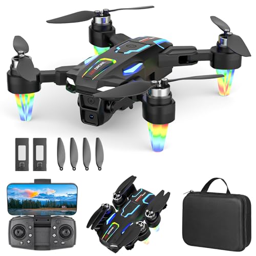 Drone Pieghevole con Telecamera 4K, GuKKK Brushless Motore Droni con