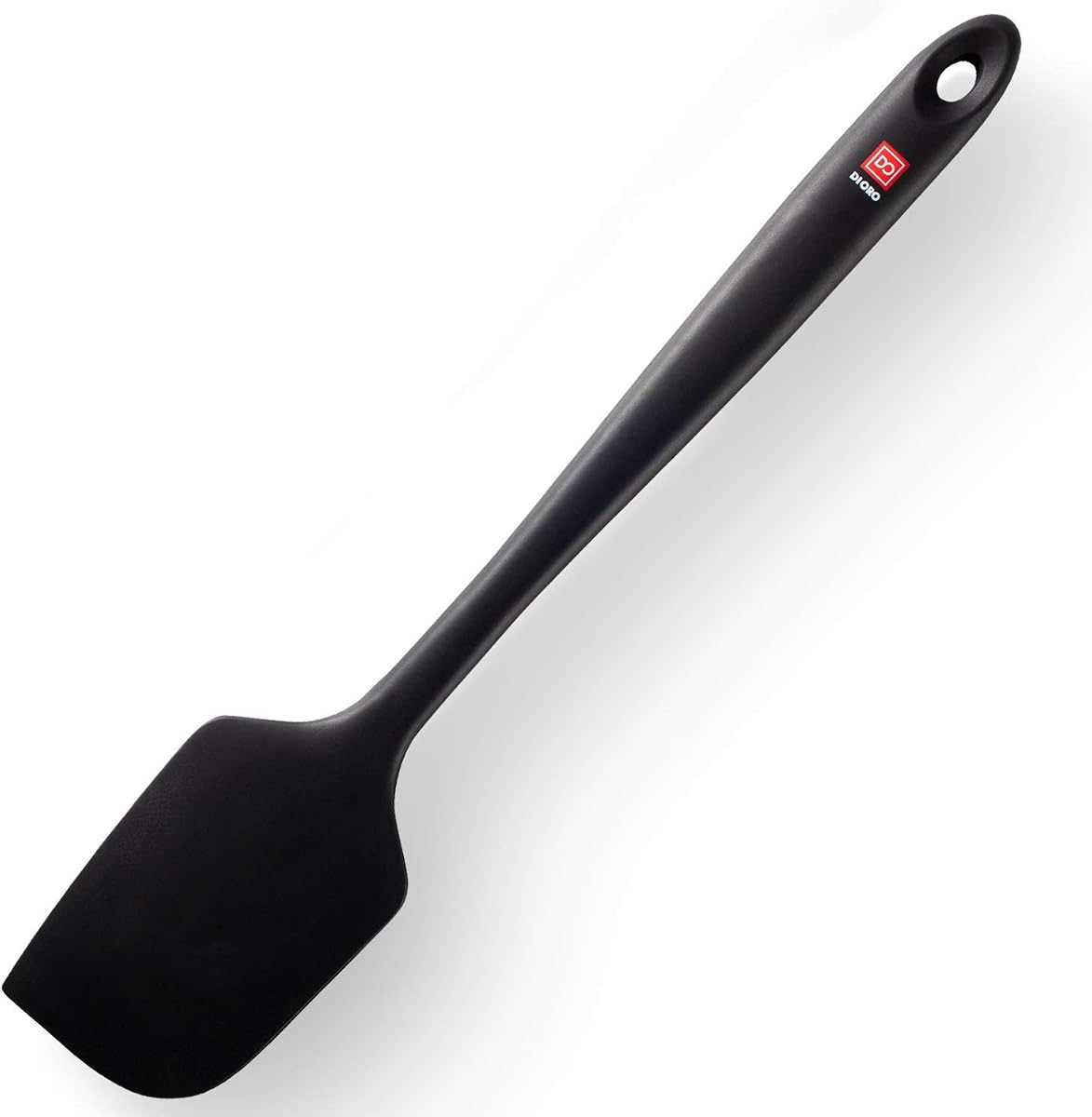 DI ORO 14 In Extra Large Silicone Spatula - 600F Heat Resistant, Black | Long reach for big pots, batches, and canning; Food-safe rubber, BPA-free and dishwasher safe