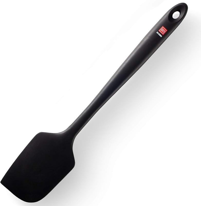 DI ORO 14 In Extra Large Silicone Spatula - 600F Heat Resistant, Black | Long reach for big pots, batches, and canning; Food-safe rubber, BPA-free and dishwasher safe